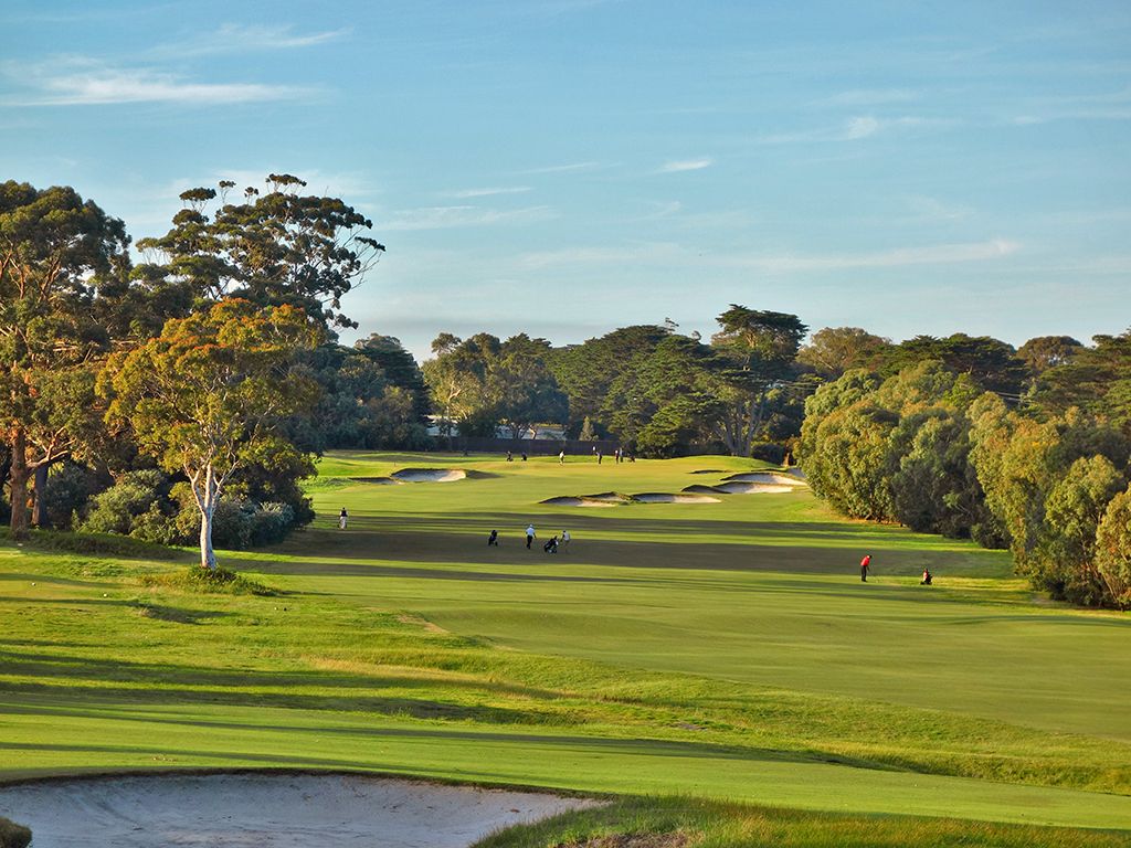 17th Hole at Royal Melbourne Golf Club (East) (569 Yard Par 5)